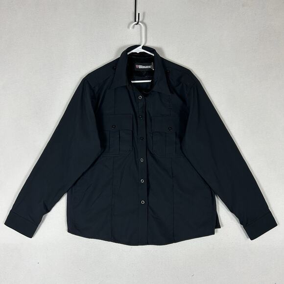 Blauer Long Sleeve Cotton Uniform Shirt Mens 46 Reg Police LEO Work Security Top - Picture 1 of 12